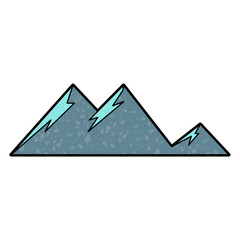Poster - Mountain design vector with texture. retro style color