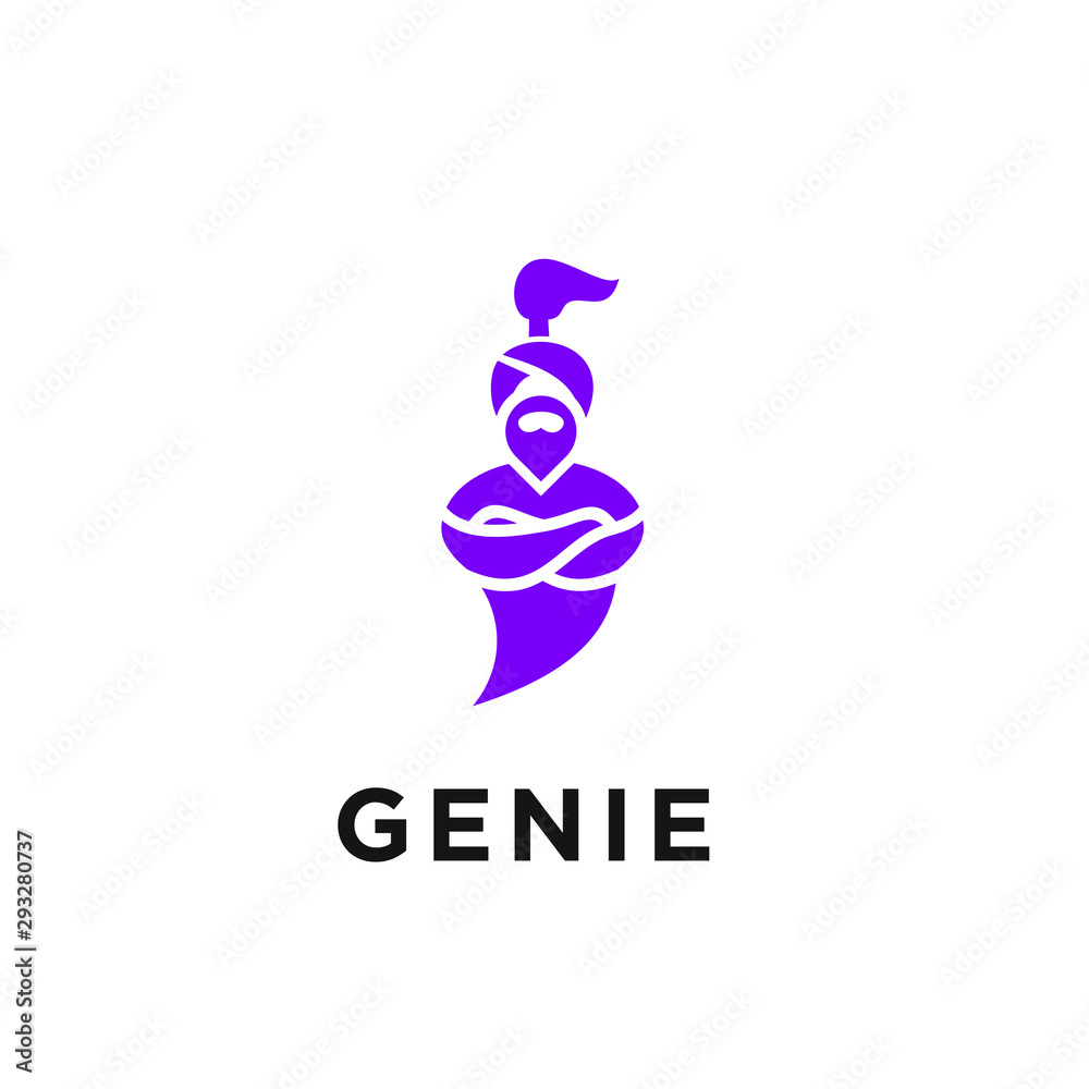 genie logo icon designs vector - obrazy, fototapety, plakaty 