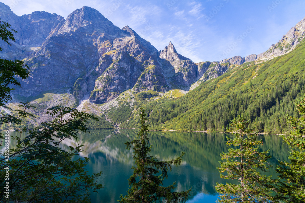 Morskie Oko lake in the Tatra mountains - Poland - obrazy, fototapety, plakaty 