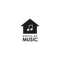 Wall Mural - House of music logo design vector template