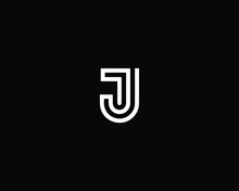 Professional And Minimalist Letter J TJ JT Logo Design, Editable In Vector Format In Black And White Color