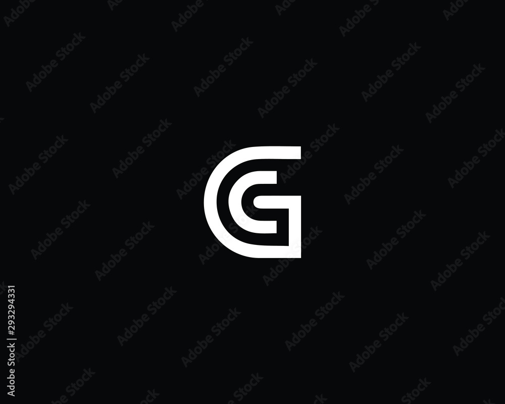 Professional and Minimalist Letter GC CG Logo Design, Editable in ...