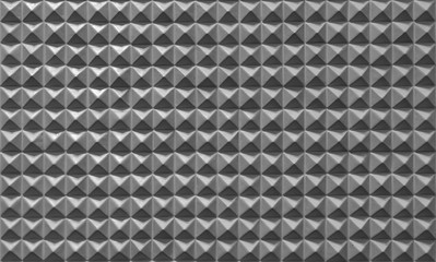 Poster - Triangle pyramid tiles pattern surface texture. Close-up of architecture interior material for design decoration background.