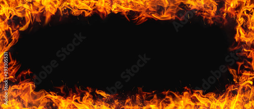 Fotomural fire texture with black background