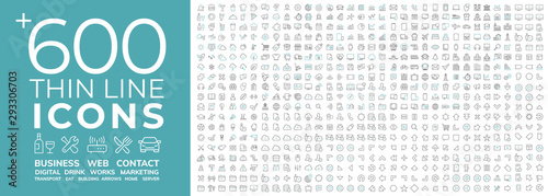 Fotografía Best thin line icons