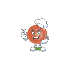 Wall Mural - Chef bronze coin cartoon character with mascot