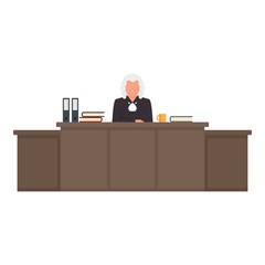 Poster - judge desktop icon. flat illustration of judge desktop vector icon for web design
