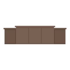 Poster - Judge table icon. Flat illustration of judge table vector icon for web design