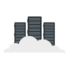 Poster - Mining server data icon. Flat illustration of mining server data vector icon for web design
