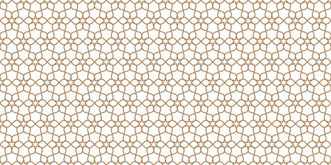 Wall Mural - floral seamless pattern in oriental style, delicate ornament, beige and white texture