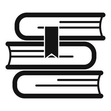 Books stack icon. Simple illustration of books stack vector icon for web design isolated on white background