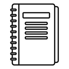 Poster - Staff notebook icon. Outline staff notebook vector icon for web design isolated on white background