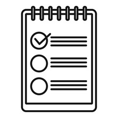 Poster - checklist icon. outline checklist vector icon for web design isolated on white background