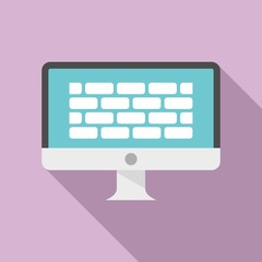 Poster - firewall monitor icon. flat illustration of firewall monitor vector icon for web design