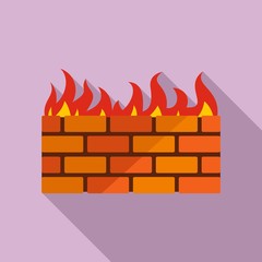 Poster - firewall icon. flat illustration of firewall vector icon for web design