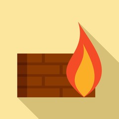 Poster - Modern firewall icon. Flat illustration of modern firewall vector icon for web design