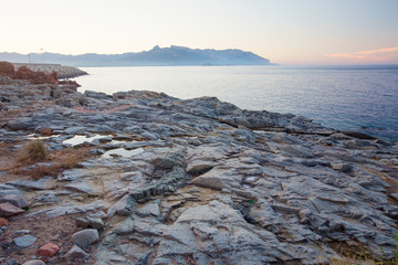 Wall Mural - Rocks on the shore in Arbatax, Sardinia, Italy