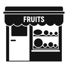 Wall Mural - Fruits street shop icon. Simple illustration of fruits street shop vector icon for web design isolated on white background