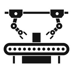 Poster - assembly line robot icon. simple illustration of assembly line robot vector icon for web design isol