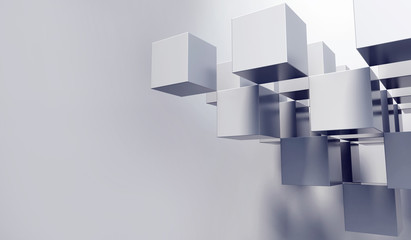 Poster - abstract background cube text