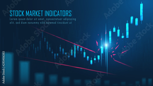 Fotografía Stock market or forex trading graph concept