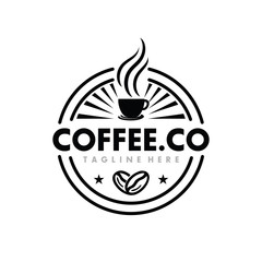 coffee, coffe shop, cafe logo design inspiration vector