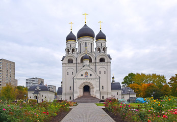 Wall Mural - The temple of Seraphim of Sarov in Medvedkovo was built in 2017 by Architect Alexei Mamonov. Russia, Moscow, September 2010