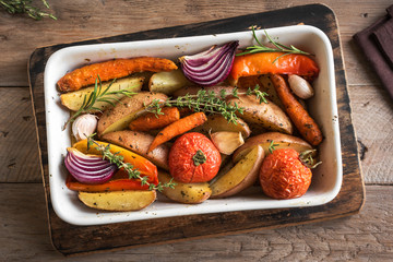 Canvas Print - Oven roasted vegetables