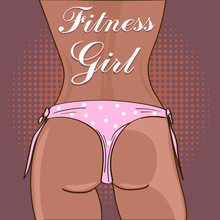 Girl In Underwear. Body Pozitiv. Bikini Girl. Beautiful Figure. Sport Girl. Fitness Bikini