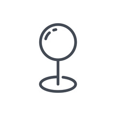 Poster - Map pin line icon. Location pointer vector outline sign.