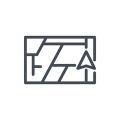 Poster - GPS line icon. City navigator vector outline sign.