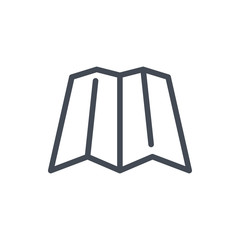 Poster - Map line icon. Travel location vector outline sign.
