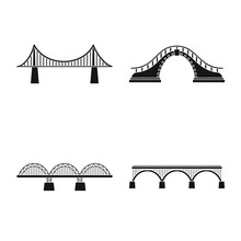 Isolated Object Of Construct And Side Symbol. Set Of Construct And Bridge Stock Vector Illustration.