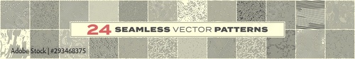 Materiał do szycia Abstract seamless pattern backgrounds, vector memphis liens and dots texture. Trendy modern organic shape doodle lines pattern with irregular shapes texture
