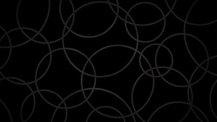 Wall Mural - abstract dark background of intersecting circles in black colors