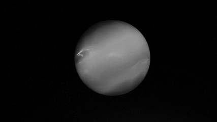 Poster - Triton moon, satellite of Neptune planet rotating in the outer space, galaxy and astronomy concept. Animation. Abstract Triton dwarf planet spinning on black background, seamless loop.