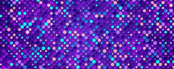 Poster - Textured purple background with a blend of colorful shapes. Modern, abstract background.
