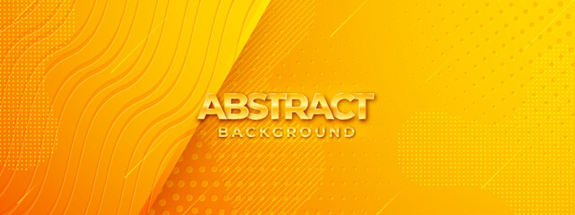 Poster - Modern textured background design in 3D style with orange color. Can be used for posters, placards, brochures, banners, web pages, headers, covers, and other.