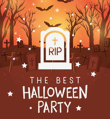 Sticker - Happy Halloween party design ,vector illustration