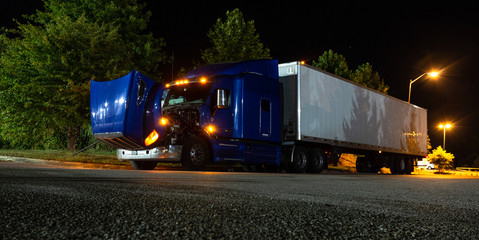 Freight truck industry. Dry Van and trailer 