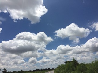 blue sky and clouds