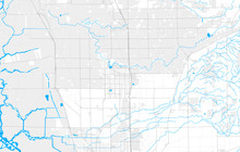 Rich Detailed Vector Map Of Lodi, California, USA