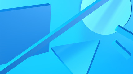 Poster - Abstract background with blue shapes in modern avantgarde style