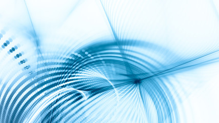 Poster - Abstract background element. Fractal graphics series. Composition of glowing lines and mosaic halftone effects. Wide format high resolution image. 3d illustration