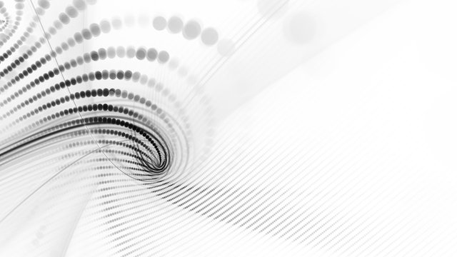 Abstract background element. Fractal graphics series. Composition of glowing lines and mosaic halftone effects. Wide format high resolution image. 3d illustration