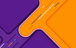 Abstract retro rounded shape decorative background. Purple and orange color geometric shape.