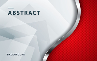 Poster - red abstract backgrund vector, modern corporate concept with silver effect.