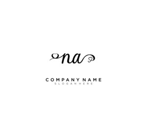 NA Initial handwriting logo