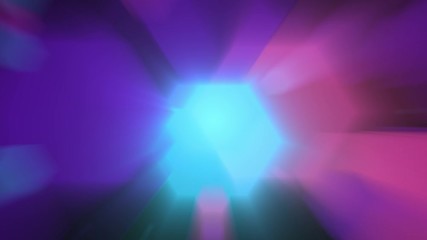 Wall Mural - abstract background shiny hexagon lights rotating seamless loop motion graphics animation new quality techno retro vintage style colorful cool nice beautiful 4k 60p stock video footage