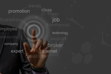 Poster - CRM - Customer Relationship Management. Enterprise Communication and planning software concept.